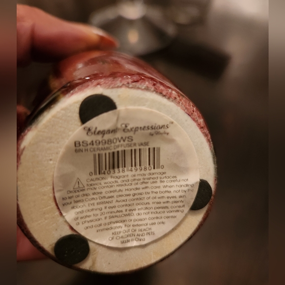 VTG 6” Maroon Black,Red/Green Tinted Ceramic Bud Vase - - Picture 6 of 12